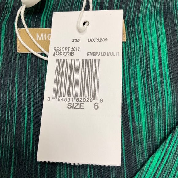 MICHAEL KORS EMERALD MULTI RESORT 2012 MIDI DRESS - Picture 5 of 5